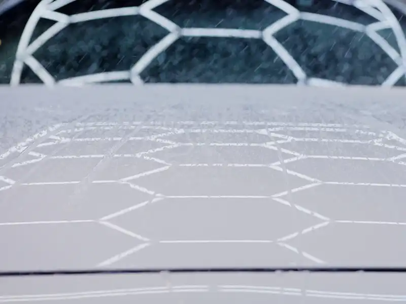 車体の洗浄の様子